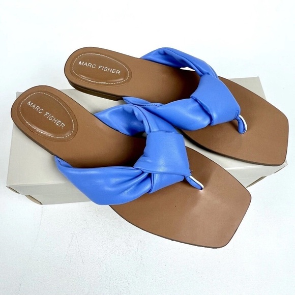 Marc Fisher Shoes - NWT Marc Fisher Blue Puffy Baler Sandal ☀️